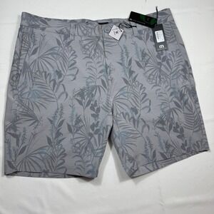 Travis Matthew Coastal Canyon Shorts Mens Size 38 Golf 8"‎ Floral Gray New NWT